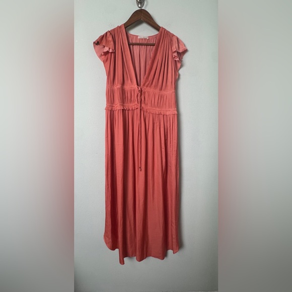 Ulla Johnson kaiya dress in dahlia orange size 6 - Picture 4 of 12